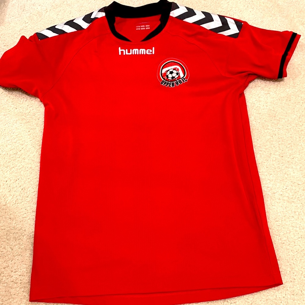 Four Hummel soccer jerseys